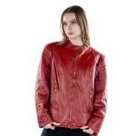 Women's Faux Leather Zip-Up jacket