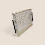 Acrylic Tray with Gold & Black Handles