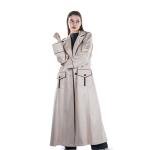 Long Trench Coat with Flap Pockets 