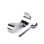 حامل ملعقة البوفيه من الستانلس ستيل على شكل ورقة شجر