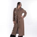 Women's Long Belted Trench Overcoat