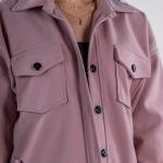 Coat with drop pocket and shoulders