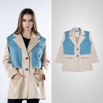 Women's Blazer With Denim Elements
