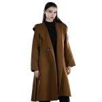 Drop Shoulder Belted Hooded Overcoat