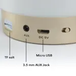 مكبر صوت قرآن مضيء مع إضاءة تعمل باللمس – مثالي للاستخدام في المنزل والسفر