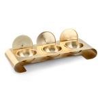 وعاء مكسرات ذهبي أنيق بقاعدة وأغطية