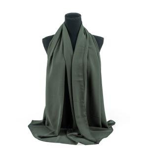 شال قطن وبوليستر بحواف مخيطة – أخضر زيتوني