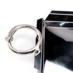 Luxury Indian pastry tray with nail handle Cartier-style, cotton fabric cover