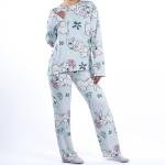  Girl's Cute Rabbit Print Longsleeve Pajama Set 