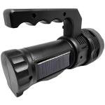 مصباح يدوي بالطاقة الشمسية USB - كشاف LED قابل لإعادة الشحن مع إمكانية الشحن المزدوج