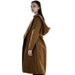 Drop Shoulder Belted Hooded Overcoat