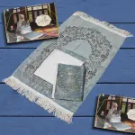 Sundus Prayer Mat with Prayer Dress and Quran Cover for Young Girls