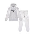 Men's Milano Text Printed Hoodie with Matching Sweatpants