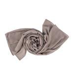 Cotton and Polyester Scarf with Fine Stitch Edges - Dark Brown
