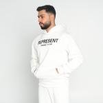 Men's Represent Text Printed Hoodie with Matching Sweatpants