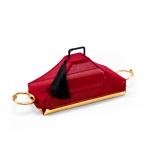 Luxury Indian pastry tray with nail handle Cartier-style, cotton fabric cover