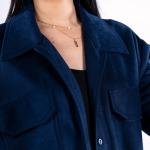Women's Flap Pocket Drop Shoulder Overcoat 