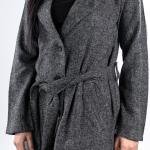 Classic long coat with belt