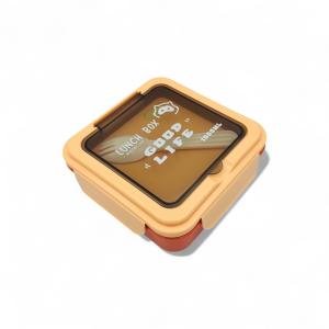 لانش بوكس مربع مقسم مع شوكة