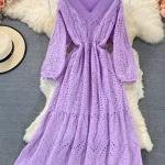 Breeze Eyelet Embroidered Tiered Boho Maxi Dress