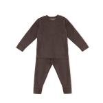 Boys Thermal Pajama Set Ribbed Cuffs & Crewneck