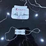 Candy Bead Hair Ties – White Elastic Twin Pack