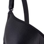 Heather Knit Padded Underwire Bra with Bow Accent