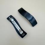 مشبك شعر فرنسي كلاسيكي أسود  بتصميم مموج أنيق