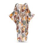 Tropical Breeze Pleated Kaftan Dress