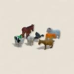 Farm Animal Figurine Set 8 Piece Realistic Miniature Pack