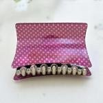 مشبك شعر بنمط النقاط بلمسة لامعة وقبضة فضية