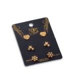 مجموعة أقراط ثلجية مع قلوب ونجوم متألقة