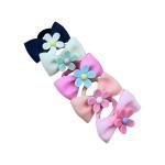 Elastic bow hair ties Flower Center Bows Design