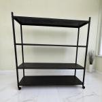 Modern  Metal 4-Tier Rolling Storage Shelf