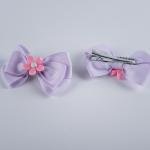 Girl's Flower Decore Bow Hair Clip Set