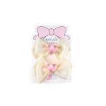 Girl's Bow Hair Clip with Heart Center