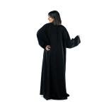 Abaya with Structured Collar, Statement Lapels & Contemporary Cut