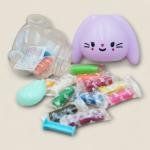 مجموعة عجينة اللعب باني دريم برطمان أرنب رائع مع 12 لونا زاهيا وقوالب إبداعية