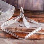 برطمان حلوى زجاجي فاخر بغطاء - صغير