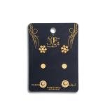 مجموعة أقراط مزينة بتصميم حلزوني