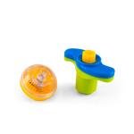 Light-up spinning top toy with launcher - Assorted