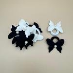 Dual-Tone Butterfly Pearl Hair Ties