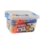 طقم مكعبات البناء الملونة 52 قطعة متعة وتعليم في علبة واحدة