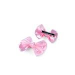 Girl's Elegant Bow Hair Clips with Mesh & Lace