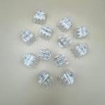 مشابك شعر صغيرة شفافة تصميم مربع للإمساك مجموعة من 12 قطعة