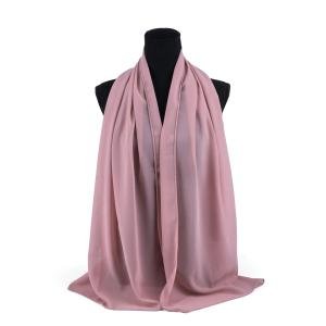 شال قطني وبوليستر بحواف مطرزة بدقة - خوخي ناعم