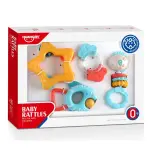 HUANGER Baby Rattles Set  4pcs set Ocean and Shapes Theme