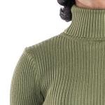 Women’s Ribbed Knit Turtleneck Sweater – Slim Fit Long Sleeve