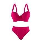 Striped Padded Bra and Panty Set with Underwire, Bow, Elegance.