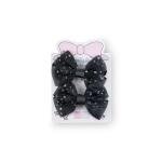 Girl's Elegant Sparkle Glitter Mesh Hari Bow Clip